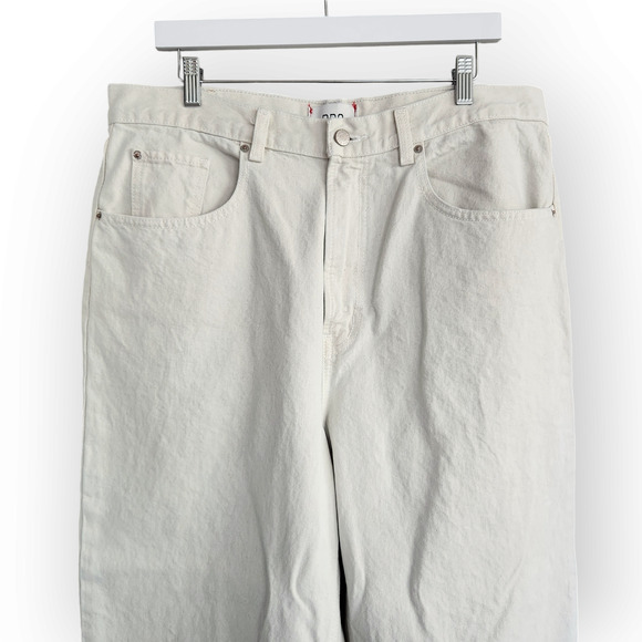 BDG Urban Outfitters Cream High Waisted Baggy Jeans 34 - Picture 2 of 11